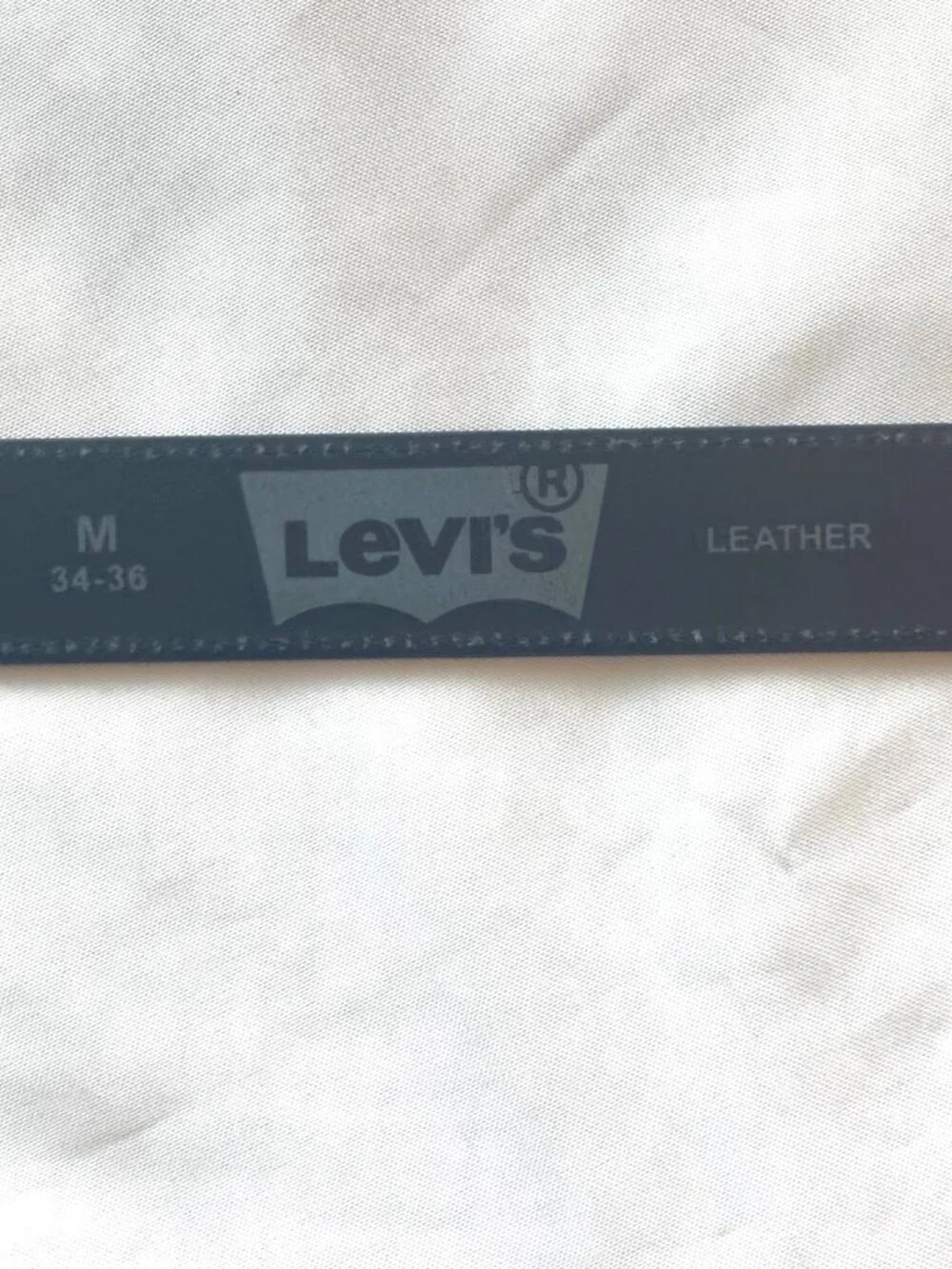 Levi's Mens Casual Leather Belt Antique Nickel Buckle M 34-36 Black NWT